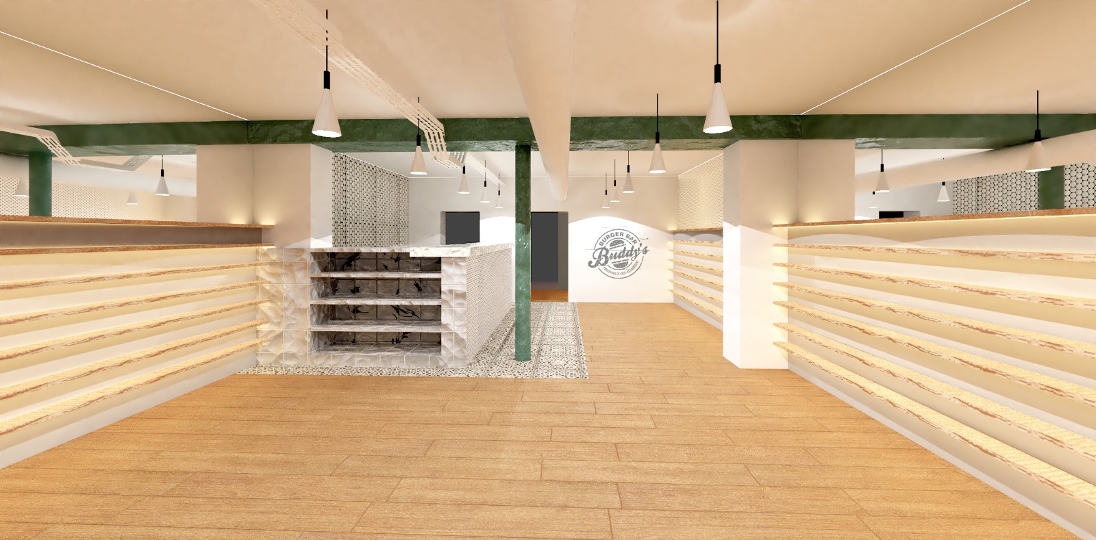 arquitectura proyectos render madrid guadalajara churreria hosteleria 3d reforma local edificio infografia