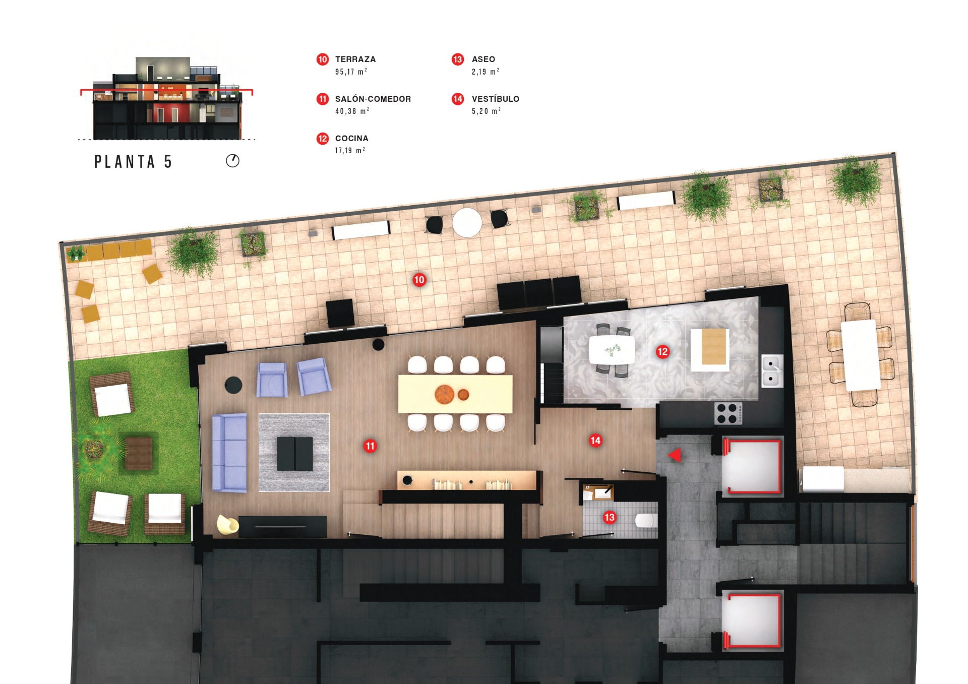 render arquitectura atico diseño infografia terraza