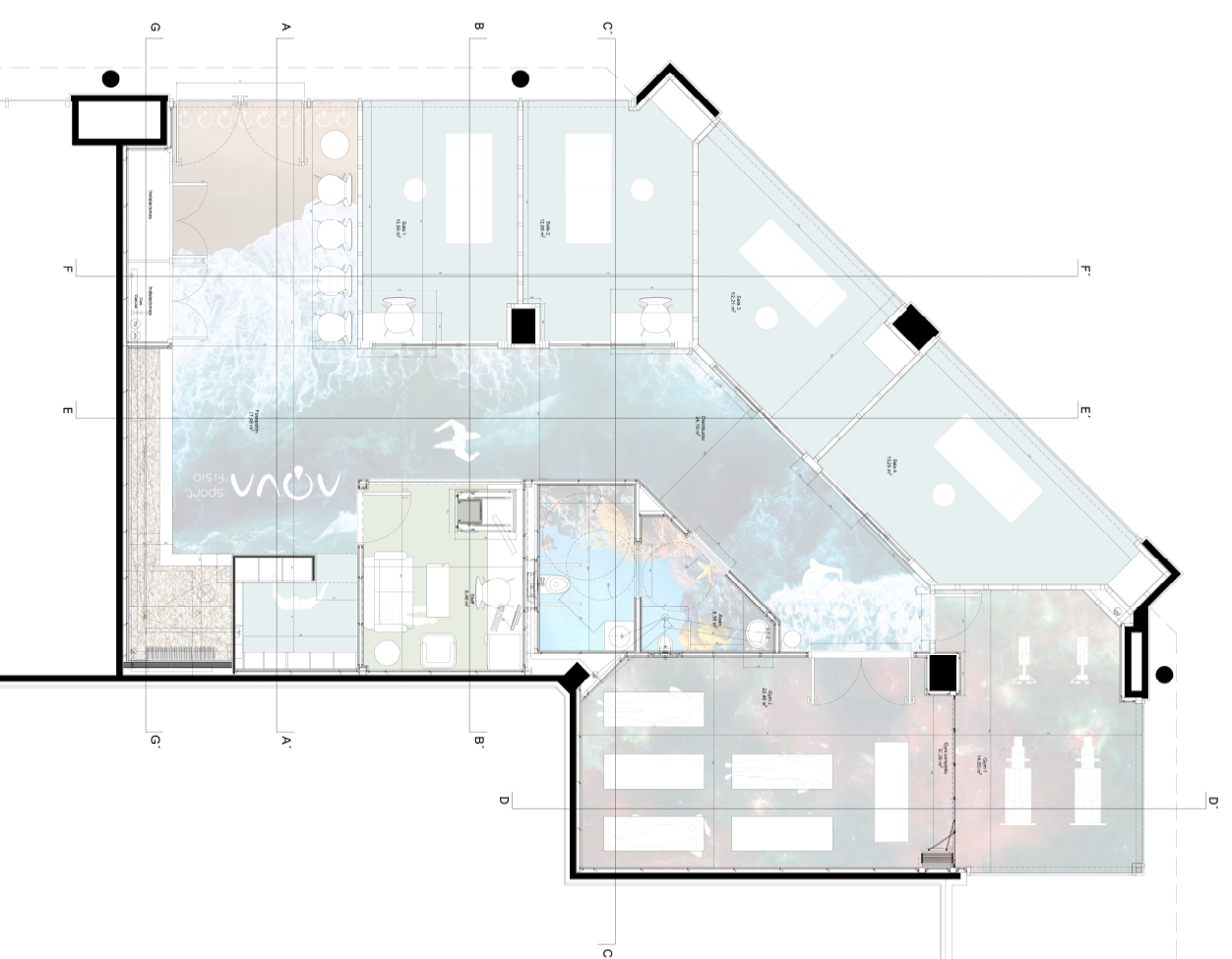 proyecto reforma clinica fisioterapia alcala henares madrid plano planta local