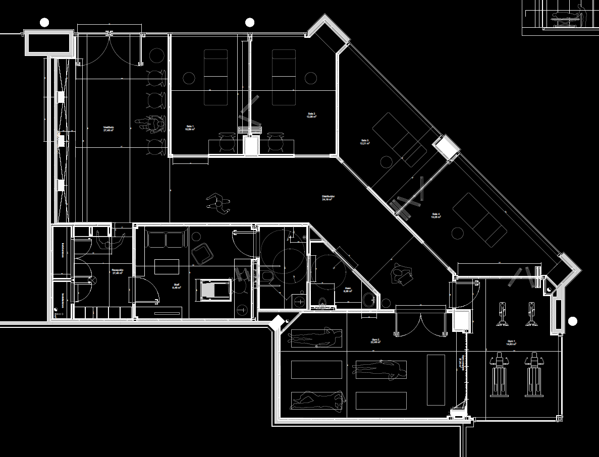 proyecto reforma clinica fisioterapia alcala henares madrid plano planta local